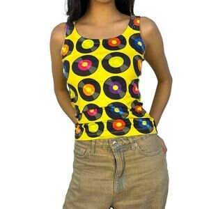 Miss Sixty Retro Compact Disc All Over Tank Top